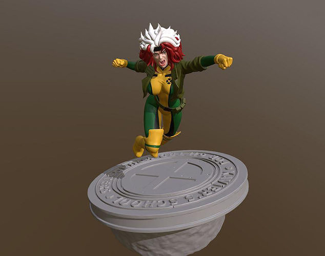 rogue classic miniatures 3d model ready to print xmen marvel mutant comics figurines vampira statue woman figure sculptures titania female cartoon character dc super hero x men art 3D print model - Mito3D