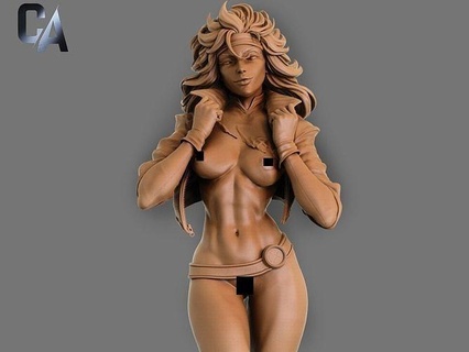 haydut nsfw 3d yazdır x erkekler vampira hayret heykel sanat kadın şekil heykeller gizem wolverine kot gri mutant süper men 3d print model - Mito3D