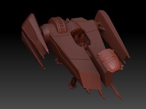 rogue shadow ship starwars diorama spaceship actionfigure toys vehicle games 3d print model - Mito3D