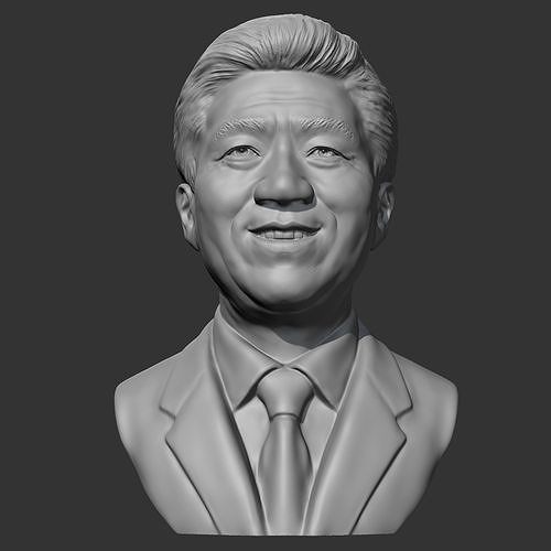 roh moo-hyun 3d print model president people human head portrait bust figure man face statue sculpture art sculptures 3D print model - Mito3D