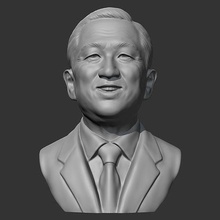 geist tae woo 3d drucken modell präsident kopf porträt büste zahl gesicht statue skulptur koreanisch kunst skulpturen 3d print model - Mito3D