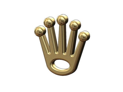 rolex coroa logotipo réplica joalheria imprimível placa ouro prata enfeite jóias pingente moda luxo alívio acessórios símbolo charme suíço arte sinais logotipos 3d print model - Mito3D