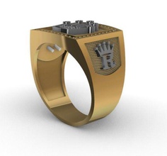 rolex ring jewelry gold printable precious luxury jewel rings 3d print model - Mito3D