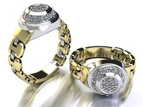 rolex anel diamante mulheres dourado flora peludo spa proteção clássico Casamento luxo noivado choque marca moda lindo mulher jóia Projeto joalheria argolas 3d print model - Mito3D