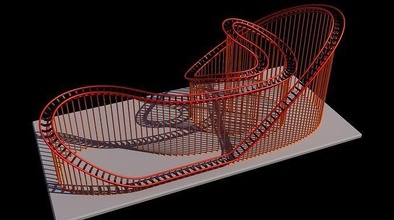 roller coaster game playful print printable architectural rollercoaster poly rail mechanic train games toys 3d print model - Mito3D
