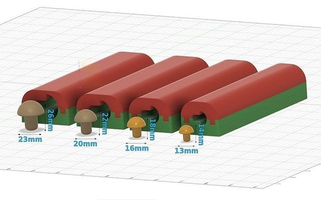 rodillo polímero arcilla hongos formar jardín pastel casa cocina comida 3d print model - Mito3D