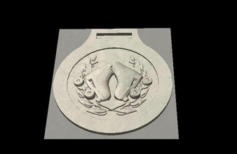rullo pattinare medaglia scultura concorrenza arte sculture 3d print model - Mito3D