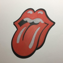 rolling stones logo coaster house mick keith rock classic guitar bass drums immortality home decor table sign protection music classicrock 3d print model - Mito3D