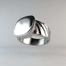 Roma sinete joalheria moda prata imprimível Signetring manring menring 3dprintable personalizadas Customizável anel branco ideia negócio argolas 3d print model - Mito3D