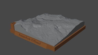 roman kosh montagna paesaggio vulcano terreno ambiente natura fotogrammetria elevazione dem scienza 3d print model - Mito3D