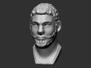 busto romano art il statua imperatore testa la scultura statuetta in stile neoclassico sculture 3d print model - Mito3D