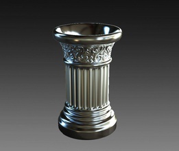 roman column style cup glass beer drink ancient art 3dprint metallic drinking alcohol classic sculptures statue decor interior historical kitchenware design 3d print model - Mito3D