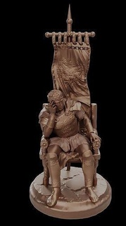 roman consul chess piece sculpture art warrior boardgames history war figure armchair caesar rome general imperator games toys board 3d print model - Mito3D