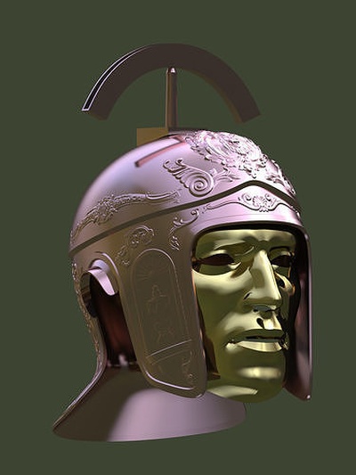 römisch allgemeines helm maske lorica schmeißfliege schienbein wachen armschutz uralt griechisch rom rüstung klassisch historisch kürass armschienen zeremoniell kaiser aufwendig wunderschönen mode 3d print model - Mito3D