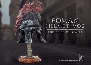 romano casco v02 3d fantasia 3dprintable premio arte sculture statua cavaliere imperatore resina pla stampa stampabile creality elegoo fotone 3d print model - Mito3D