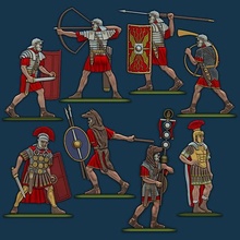 romain légionnaires 3d impression modèles pla résine imprimantes jouet soldat légionnaire plat 28 mm miniature hystorique guerrier imprimable figurines arme Jeux jouets 3d print model - Mito3D