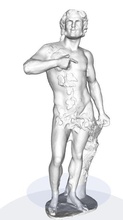 römisch statue jardín de la fontaine nimes frankreich romain französisch wiederaufbau kunst skulpturen 3d print model - Mito3D