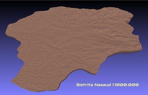 romania 3d map bistrita nasaud county 1 1000000 stl hobby diy 3d print model - Mito3D
