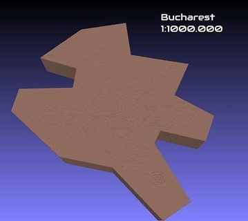 Rumänien 3d Karte Bukarest 1 1000000 stl Hobby DIY Hauptstadt 3d print model - Mito3D