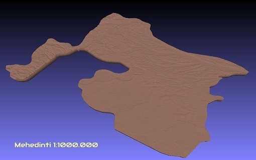 romania 3d map mehedinti county 1 1000000 stl hobby diy 3d print model - Mito3D