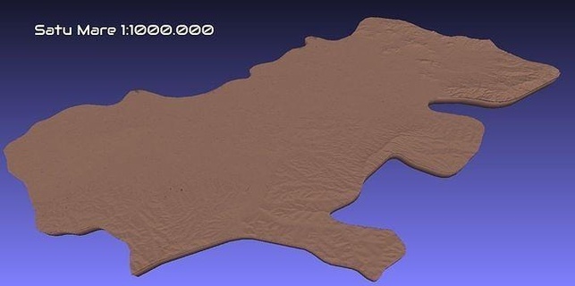 romania 3d map satu mare county 1 1000000 stl hobby diy 3d print model - Mito3D