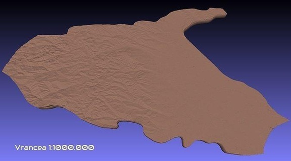 Rumänien 3d Karte geweint Bezirk 1 1000000 stl Hobby DIY 3d print model - Mito3D
