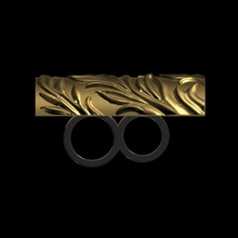 roman jewelry ornamental ornament ring gold chrome rings 3d print model - Mito3D
