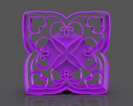 romantic hearts cookie cutter artistic decoration art heart corazon cookiecutter cute lovely love tool abstract illustration cartoon stylized sanvalentine valentine geometric shape hobby diy hand tools 3d print model - Mito3D