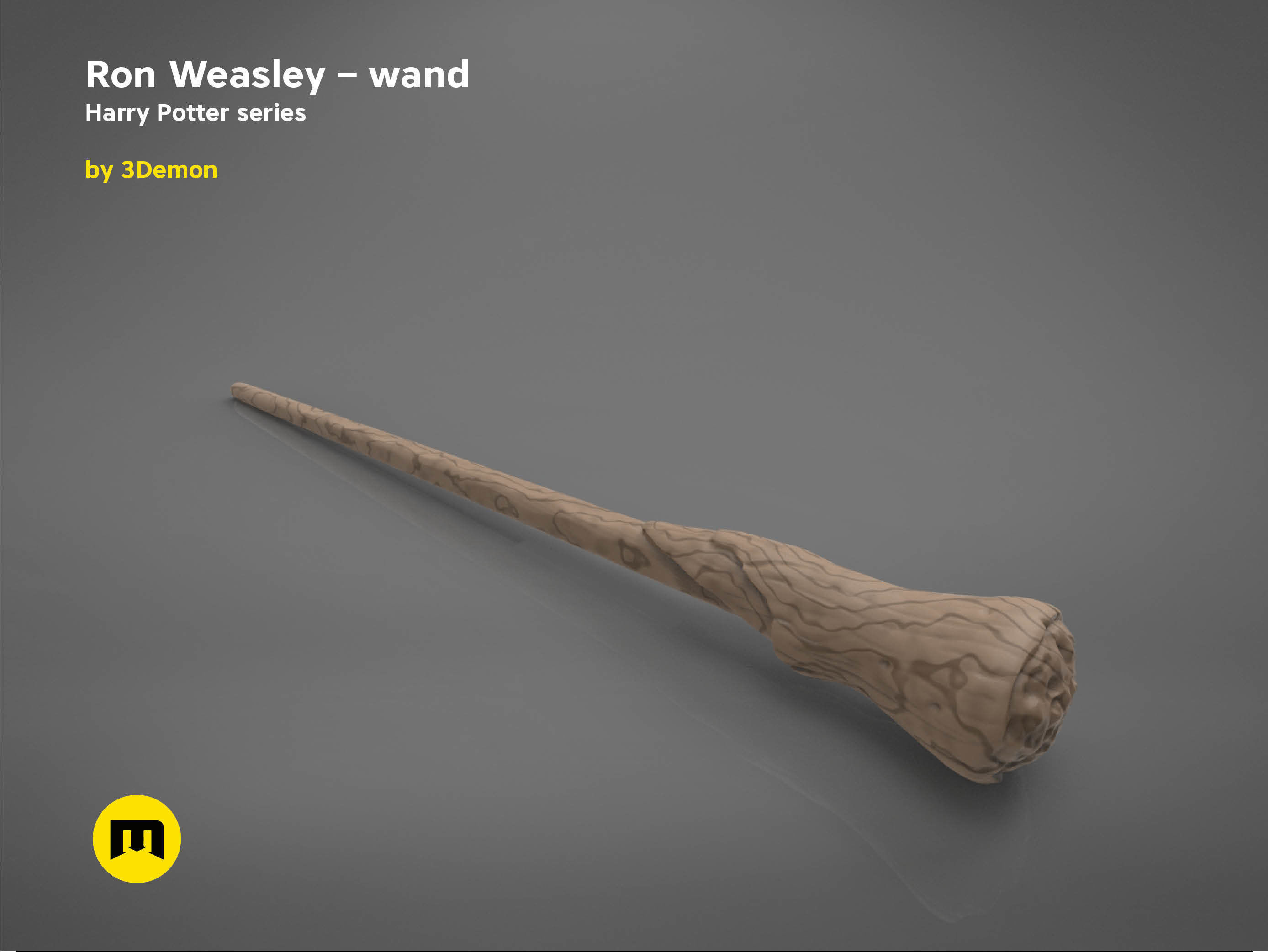 ron weasley varita mágica harry alfarero película s mago hermione dumbledore hogwarts juegos juguetes hechicería brujería bruja magia 3D print model - Mito3D