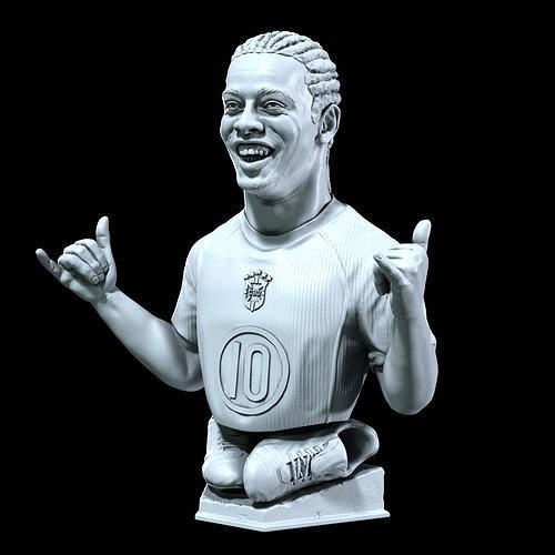ronaldinho 3d fracasso impressão barcelona Brasil futebol messi ronaldo mbappe Neymar pele maradona celebridade Copa Mundo atleta escultura estátua esporte arte esculturas 3D print model - Mito3D
