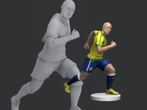 ronaldo Nazario 3d imprimible 2 deporte estatua fútbol decoración obra arte elegante miniaturas cifras figurilla personaje hombre humano Barcelona Brasil 3d print model - Mito3D