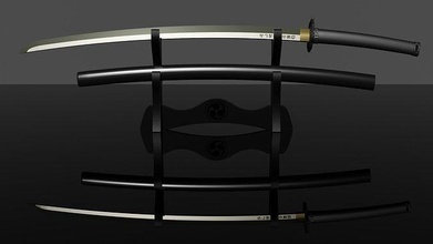 ronin katana ayakta durmak oyulmuş samuray dekorasyon kılıç bıçak ağzı yazdırılabilir japonya shinobi ninja shogun kendin yap hobi bıçaklı silah kulp destek 3d print model - Mito3D