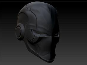 ronin krieger helm maske rot kopf plastik 3d gedruckt schutz ritter spiele spielzeuge spiel airsoft cosplay samurai oni mode zubehörteil zubehör 3d print model - Mito3D