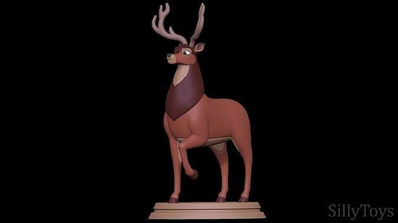 ronno bambi cerf biche Masculin sauvage disney impression art sculptures 3d print model - Mito3D