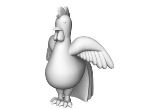 rooster figure bird doll chicken character toy games toys 3d print model - Mito3D