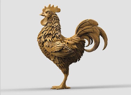 rooster chicken sculpture cock statue bird hen print animal art sculptures 3d print model - Mito3D