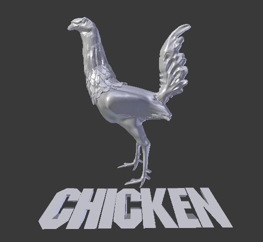 gallo negrita pollo logo marca moda 3D print model - Mito3D