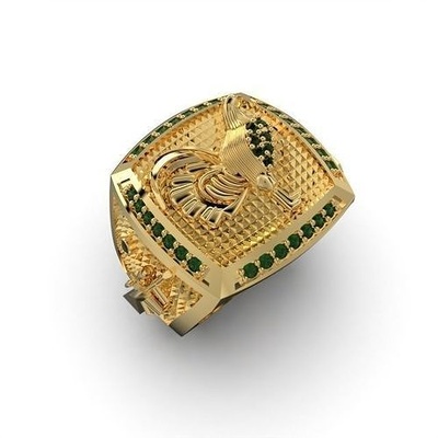 hahn ring silber schmuck gold luxus geschenk heilig linien elegant ziel tradition ringe druckbar 3d print model - Mito3D