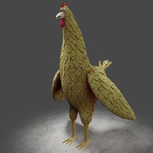 rooster toon 3d print animal printable games monster fantasy miniature creature cute giant titan mutant fictional cartoon chicken toys board 3d print model - Mito3D