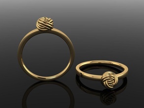 rope knot ball ring band mix size 4 5 6 7 8 9 10 jewelry twist fashion trend dainty women female antique modern sizes rings 3d print model - Mito3D