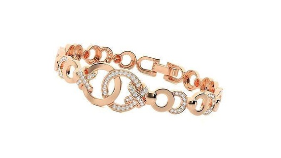 rope knot chain high jewelry diamond bracelet 3dm stl renders heavy unisex printable jewel wedding jewellery luxury bracelets cuban italian 3d print model - Mito3D