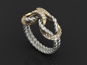 Seil ring Schmuck 14k Sterlingsilber ringforwomen Ringe 3d print model - Mito3D