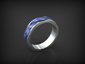 anello di corda ornamento gioielli argento lo smalto matrimonio stampabile fidanzamento oro la moda bellezza e anelli 3d print model - Mito3D