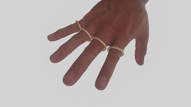 rope rings jewelry wedding 3dprint cast gold fashion love render twist custom resize design silver diamond stones 3d print model - Mito3D