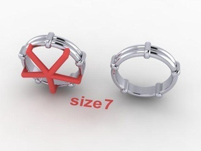 rope style fashion band ring size7 jewelry hiphop hip hop womens mens female male antique dainty vintage wedding engagement accessories rings 3d print model - Mito3D