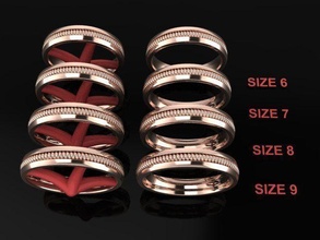 rope twist wedding band fashion ring mix size 6 7 8 9 jewelry men female women mens trends antique modern vintage engagement set accessories jewellery rings 3d print model - Mito3D