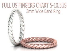 rope wedding band ring stackable ring 3mm wide 3dmodel rope band rope rings rope design wedding bands wedding rope style twisted twisted ring printable stackable stackable ring bands usa canada united mexico twisted rings uk fashion ring australia jewelry rings