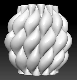 cuerdas forma semejanza florero vela base molde decoración regalos casas decorativo casa pilar tubos remolino giro aromaterapia curvo 3d print model - Mito3D