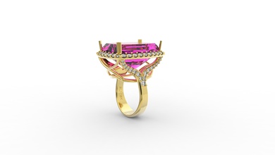 ring rose schmuck ringe gold silber druckbar 3d print model - Mito3D