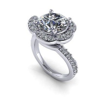 Rose Kanal Diamant Ring Juwel Engagement Hochzeit Schmuck Silber Gold engagem Mode Sterling Anhänger Halskette Schönheit Ohrringe Ringe 3d print model - Mito3D